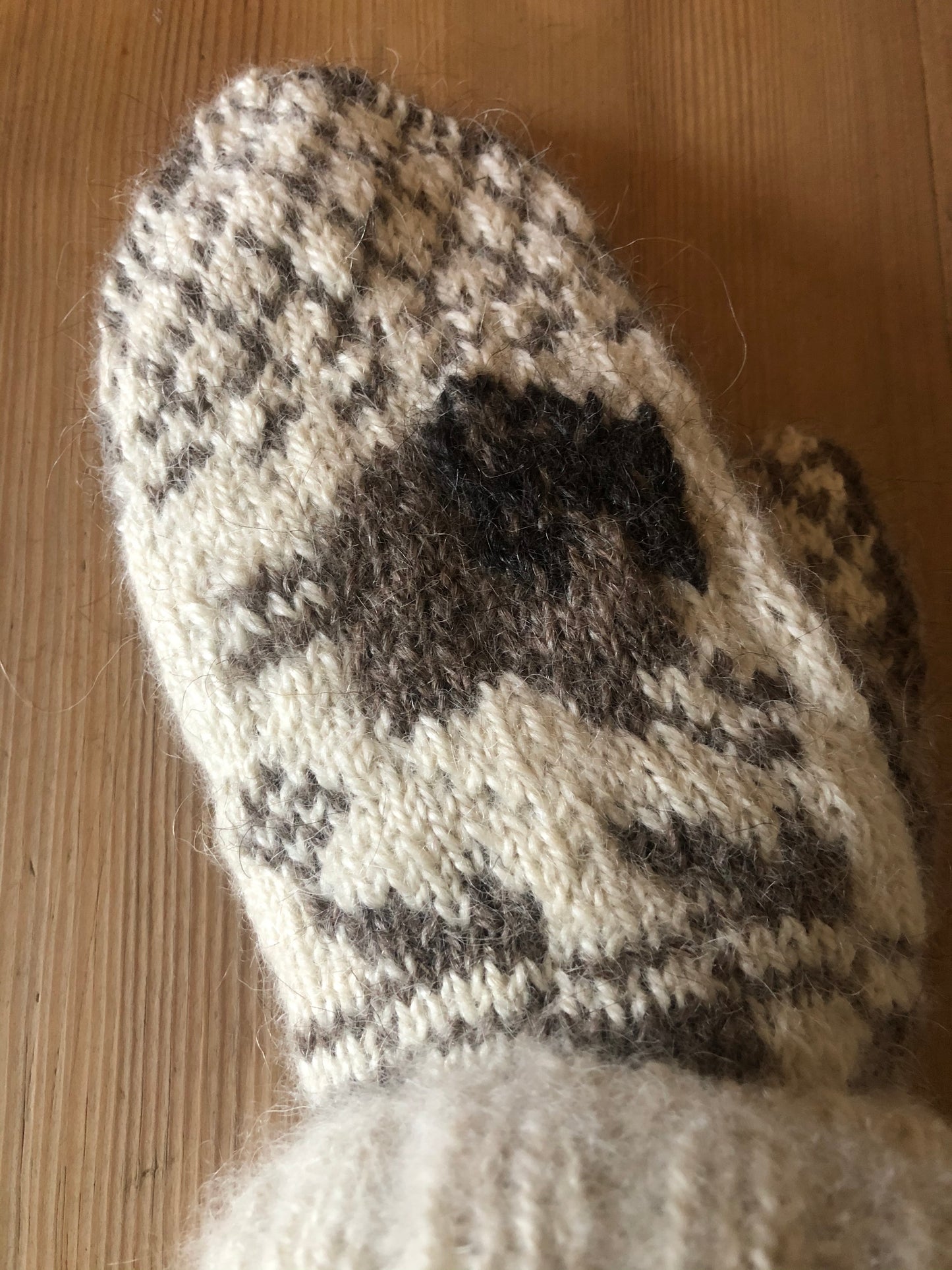 Garnpakke på veiddevotter